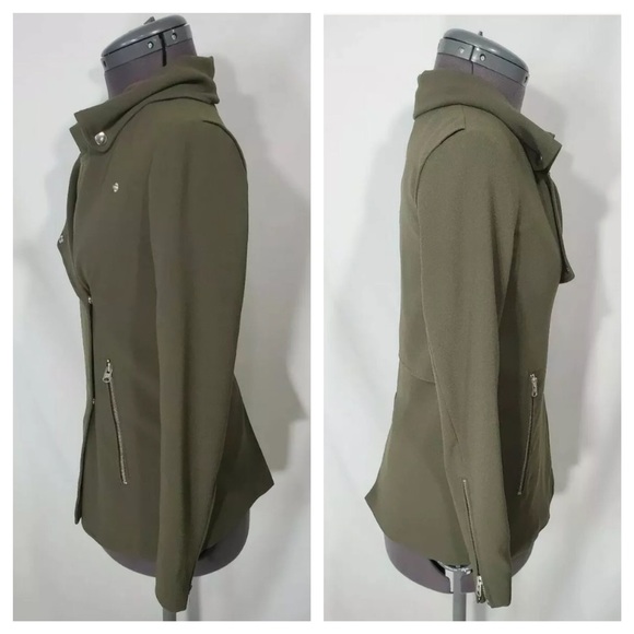 Wilfred Mayet Moto Drape Jacket XXXS Army Green - Picture 4 of 7